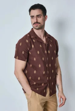 Chemise manches courtes à motifs graphiques