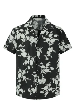 Chemise manches courtes à motifs fleuris
