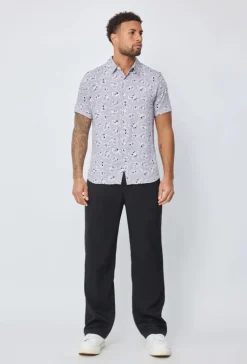 Chemise manches courtes à imprimé fleuri