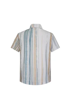 Chemise manches courtes à imprimé abstrait