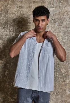 Chemise manches courtes à rayures