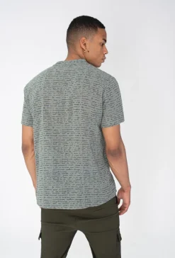 Chemise manches courtes à motifs écriture