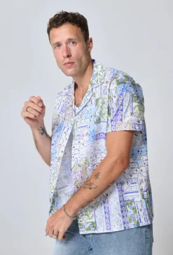 Chemise manches courtes à motifs abstraits