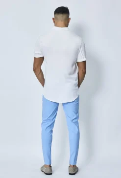 Chemise manches courtes décontractée à col à revers