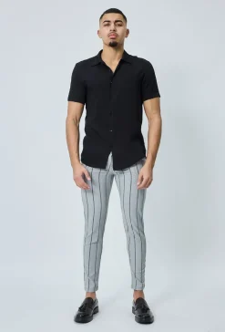 Chemise manches courtes décontractée à col à revers