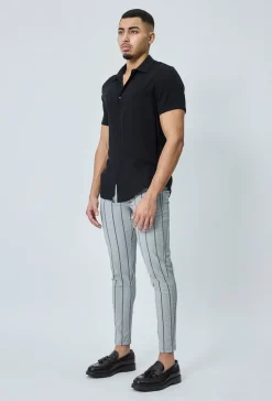 Chemise manches courtes décontractée à col à revers