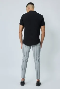 Chemise manches courtes décontractée à col à revers
