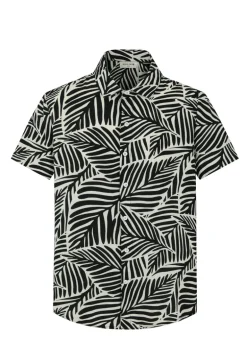 Chemise manches courtes fleuris