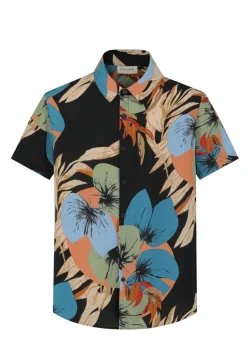 Chemise manches courtes fleuri