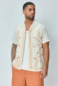 Chemise manches courtes fleurie