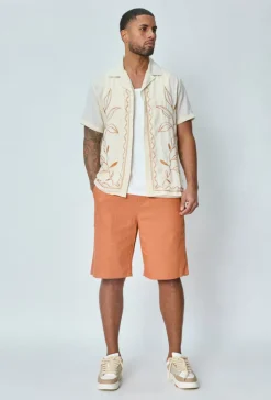 Chemise manches courtes fleurie