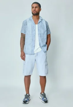 Chemise manches courtes fleurie