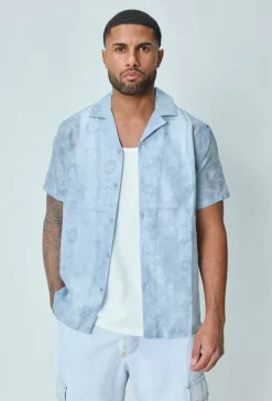 Chemise manches courtes fleurie