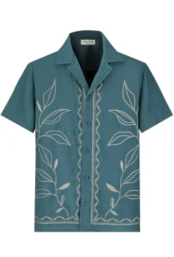 Chemise manches courtes fleurie