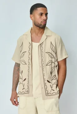 Chemise manches courtes fleurie