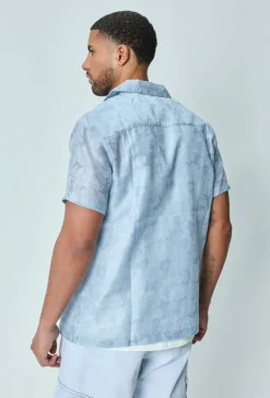 Chemise manches courtes fleurie