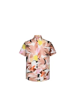 Chemise manches courtes légère fleurie