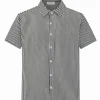 Chemise manches courtes rayée