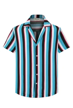 Chemise manches courtes rayée