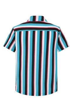 Chemise manches courtes rayée