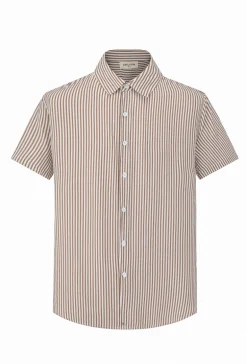 Chemise manches courtes rayée