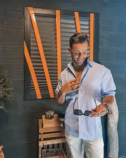 Chemise manches longues à rayures