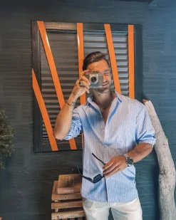 Chemise manches longues à rayures