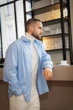 Chemise manches longues à rayures