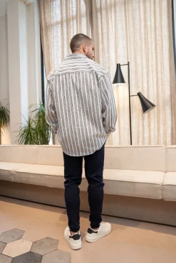 Chemise manches longues a rayures