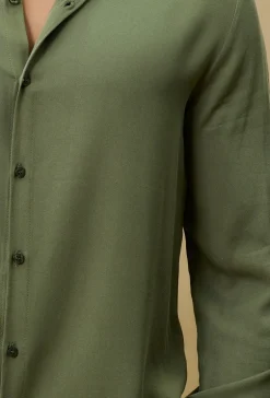 Chemise manches longues décontractée à col à revers