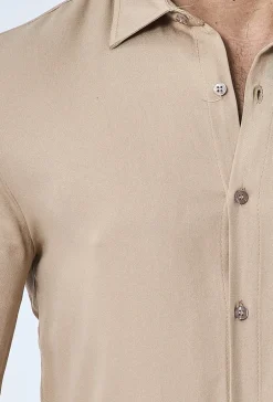 Chemise manches longues décontractée à col à revers