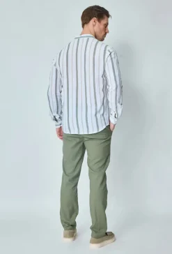 Chemise rayée manches longues