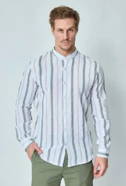 Chemise rayée manches longues