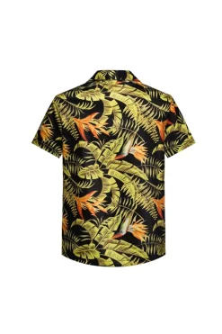 Chemise structuré imprimé tropical