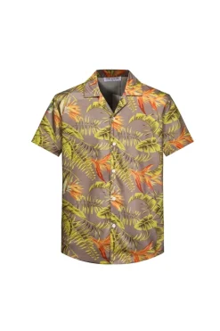 Chemise structuré imprimé tropical
