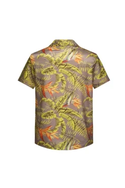 Chemise structuré imprimé tropical