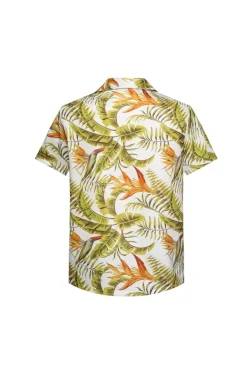 Chemise structuré imprimé tropical