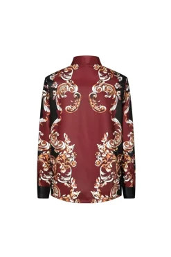 Chemise structuré manches longues motifs baroque