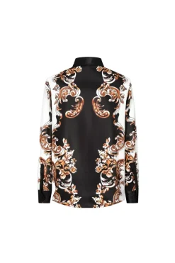 Chemise structuré manches longues motifs baroque