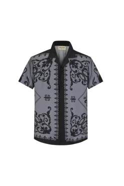 Chemise structurée à motifs baroque