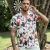 Chemise structurée à motifs fleuri