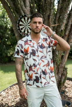 Chemise structurée à motifs fleuri
