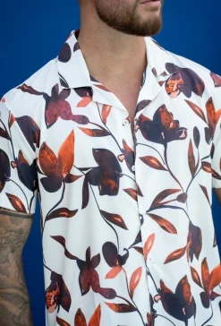 Chemise structurée à motifs fleuri