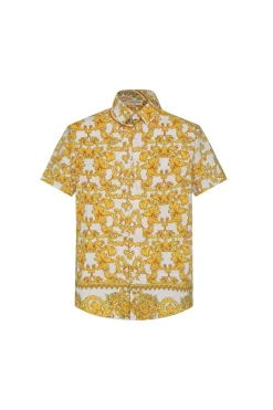 Chemise structurée à motifs baroque