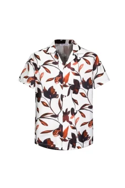 Chemise structurée à motifs fleuri