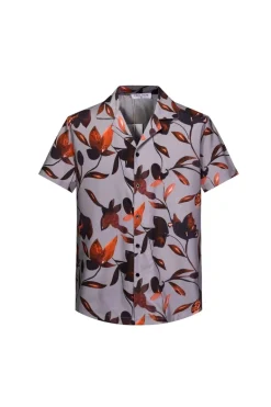 Chemise structurée à motifs fleuri