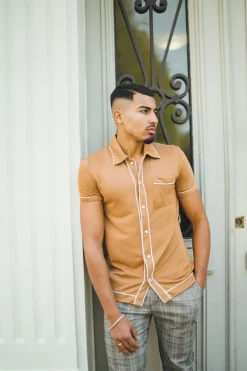 Chemise style bowling manches courtes