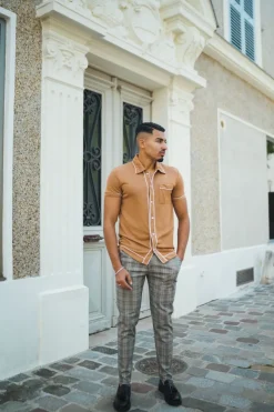 Chemise style bowling manches courtes