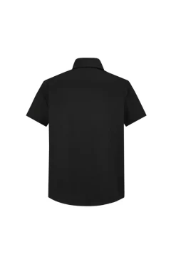 Chemise toile manches courtes unie