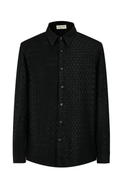 Chemise transparente manches longues col à revers